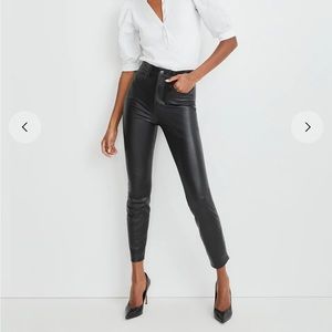 Veronica Beard Marera extra high rise skinny emerald - Vegan Leather - nwt!